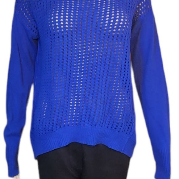 If It Were Me Sweater Boat Neckline Blue Womens See measurements - Picture 2 of 12